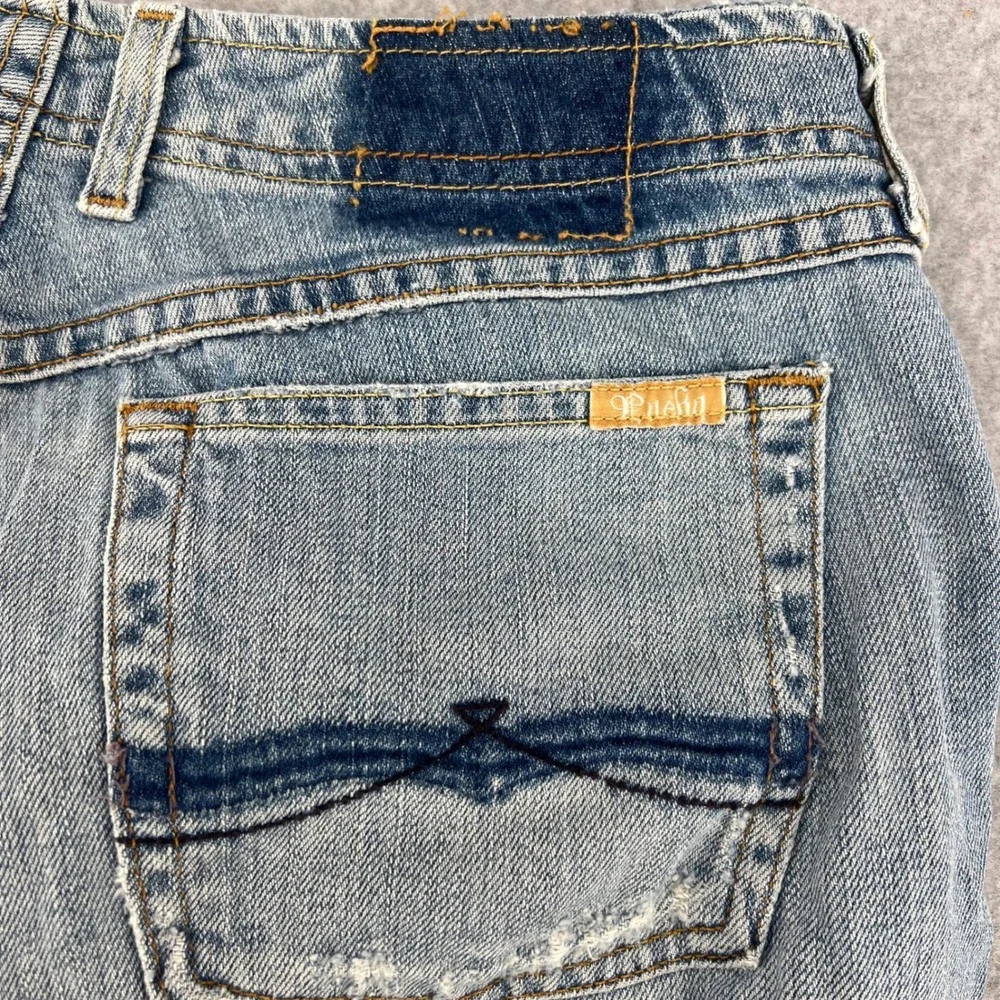 Lucky Brand Dungarees Wonder Block Jeans Size 10 30 Light Wash Distressed USA